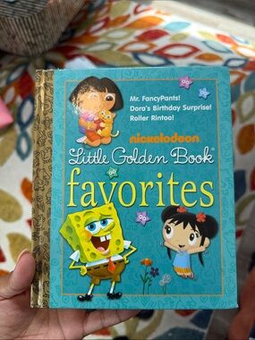 2011 Nickelodeon Little Golden Book Favorites - Teal Cover with Yellow Accents